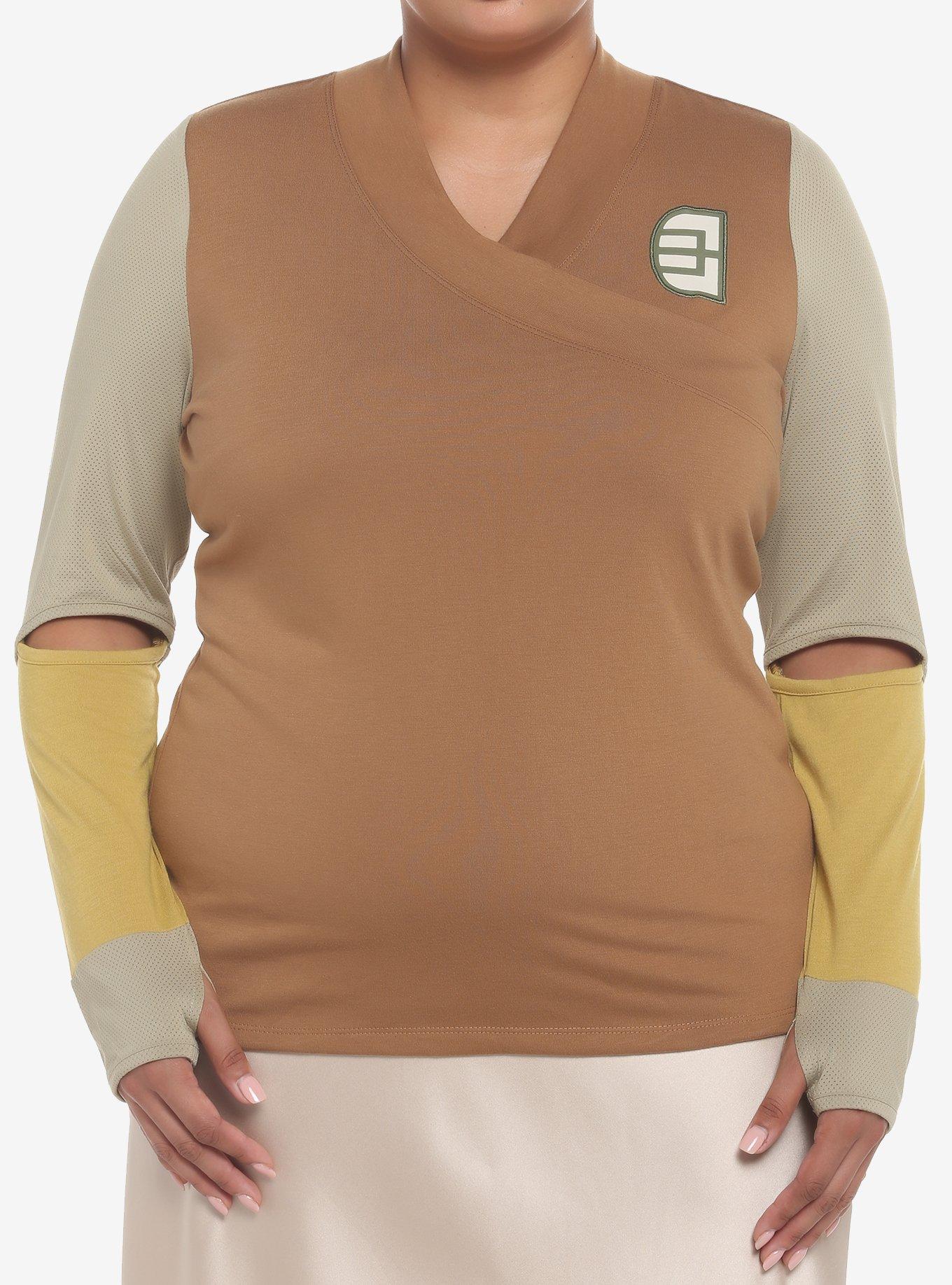 Her Universe Star Wars Andor Bix Caleen Long-Sleeve Top Plus Size, BROWN  SAND, hi-res