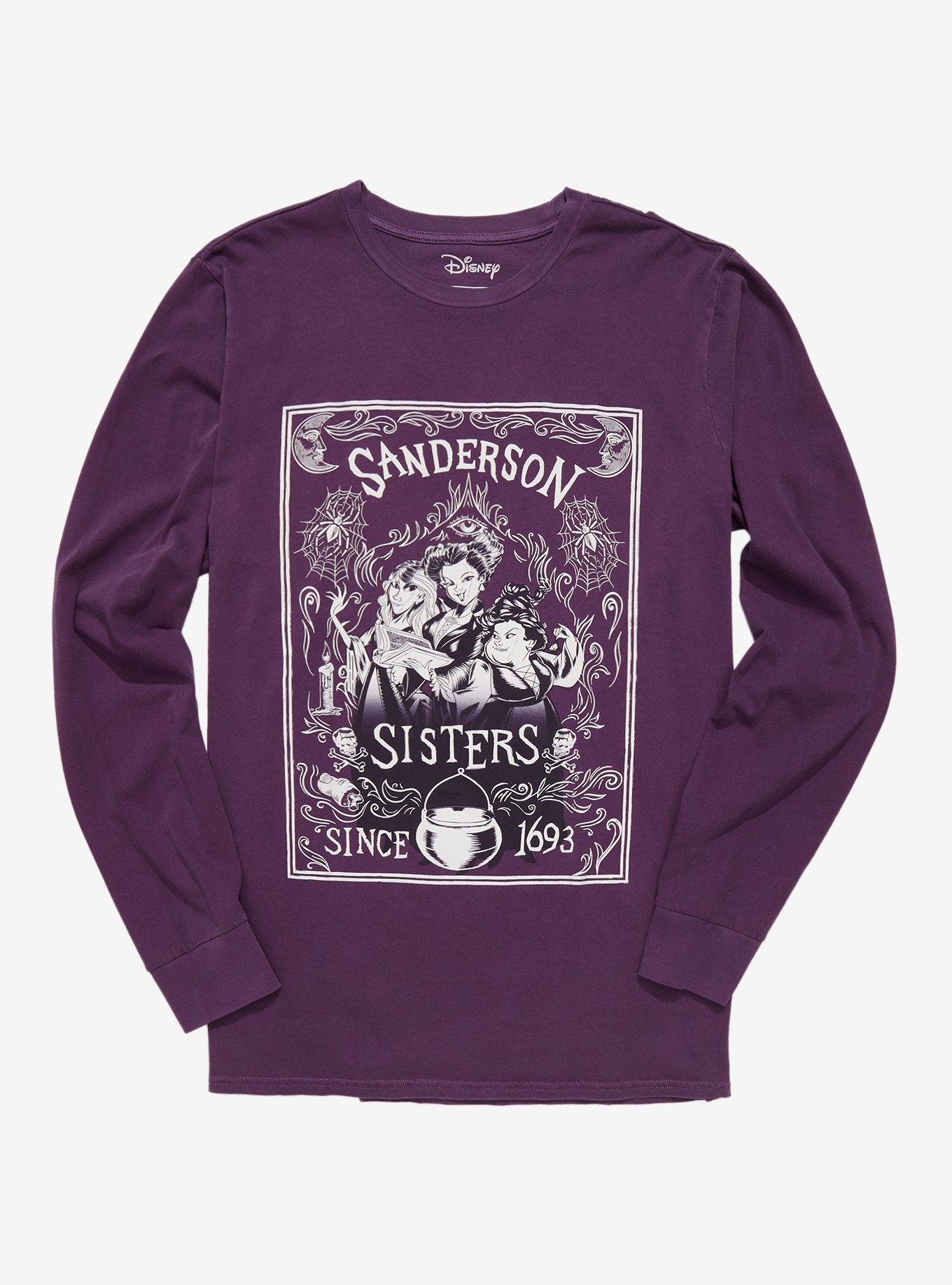 Disney Hocus Pocus Sanderson Sisters Portrait Long Sleeve T-Shirt , PURPLE, hi-res