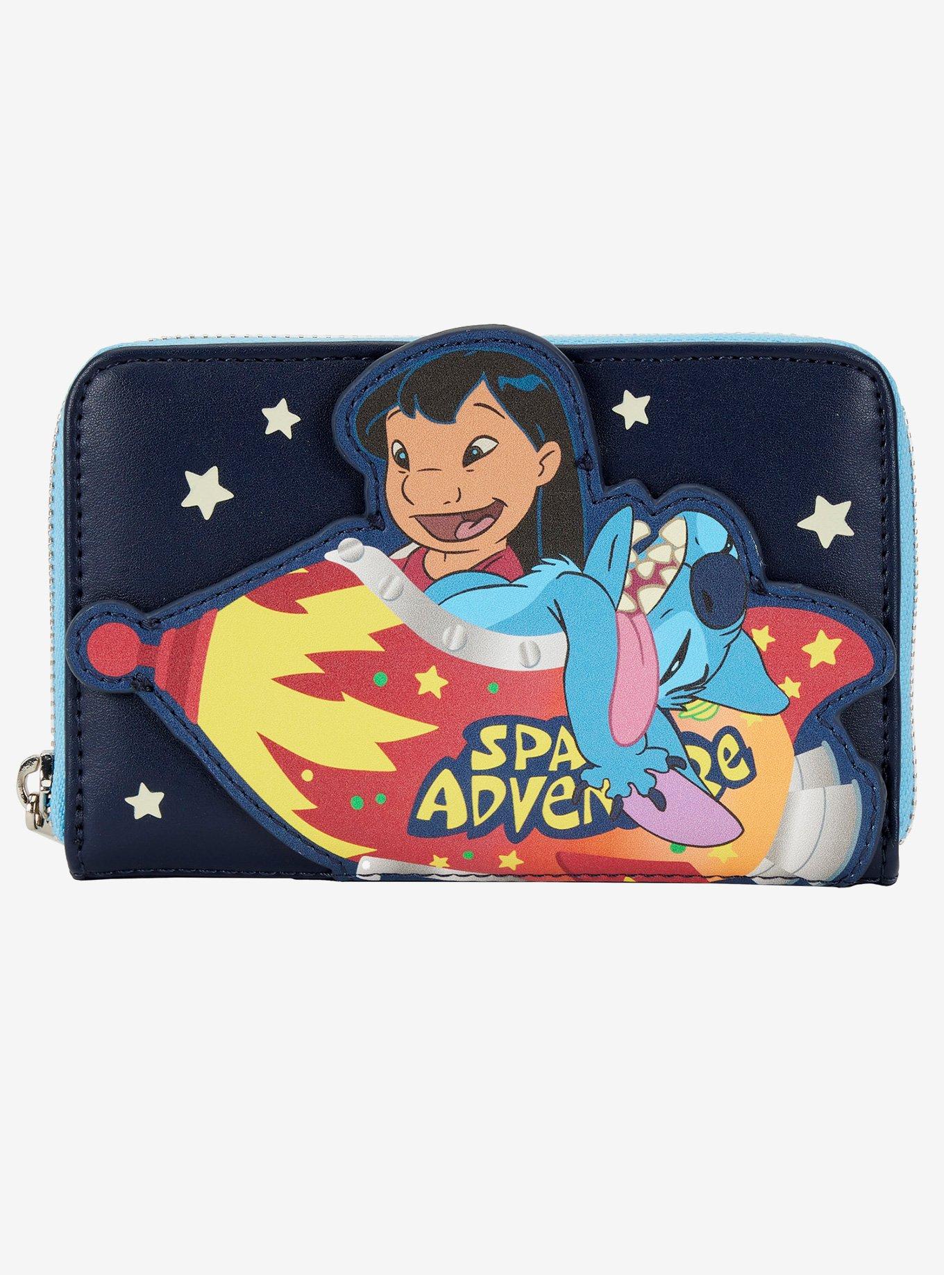 Loungefly Disney Lilo & Stitch Rocket Ship Glow-In-The-Dark Zipper Wallet, , hi-res