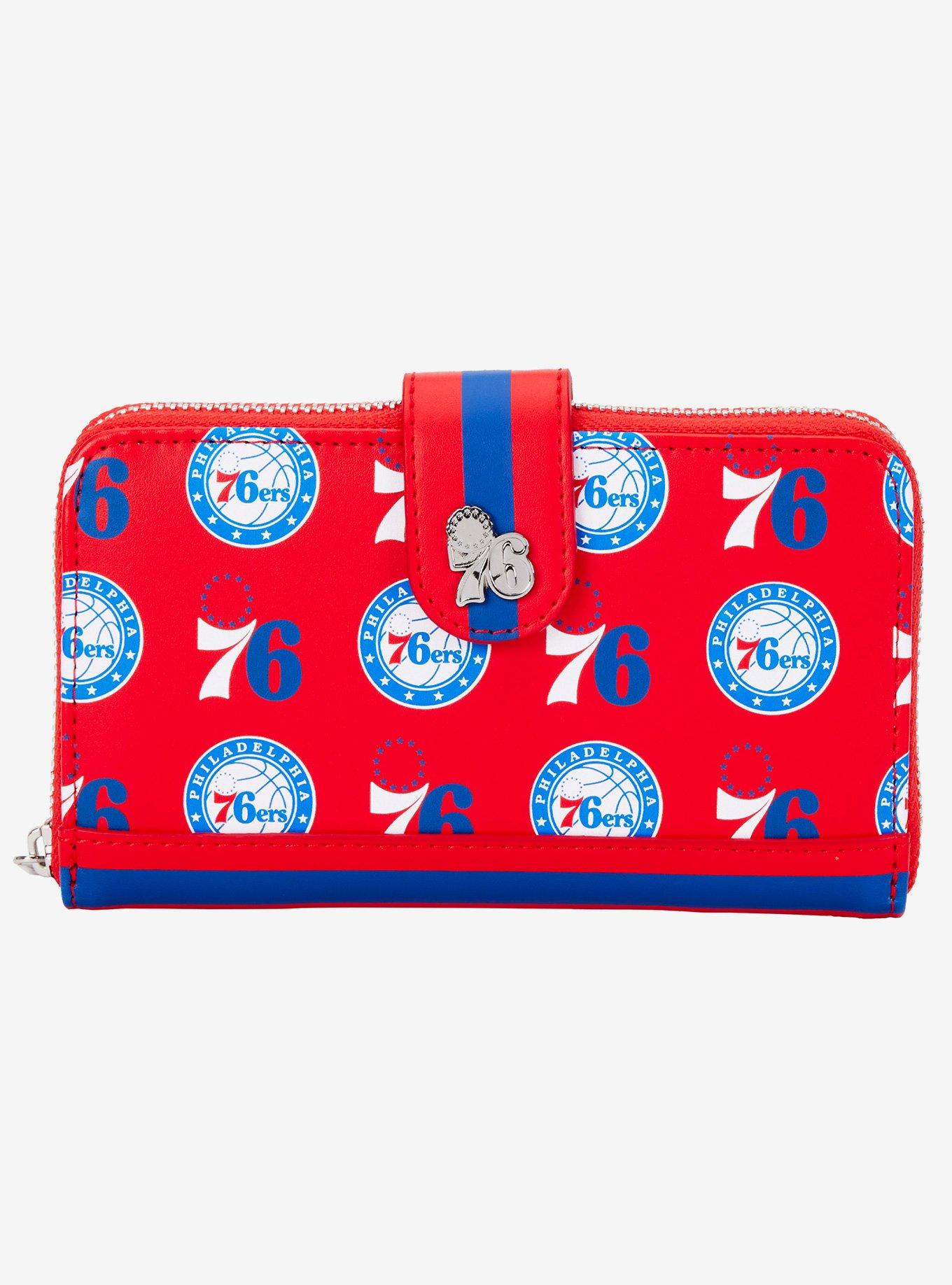 Loungefly NBA Philadelphia 76ers Logo Zipper Wallet, , hi-res