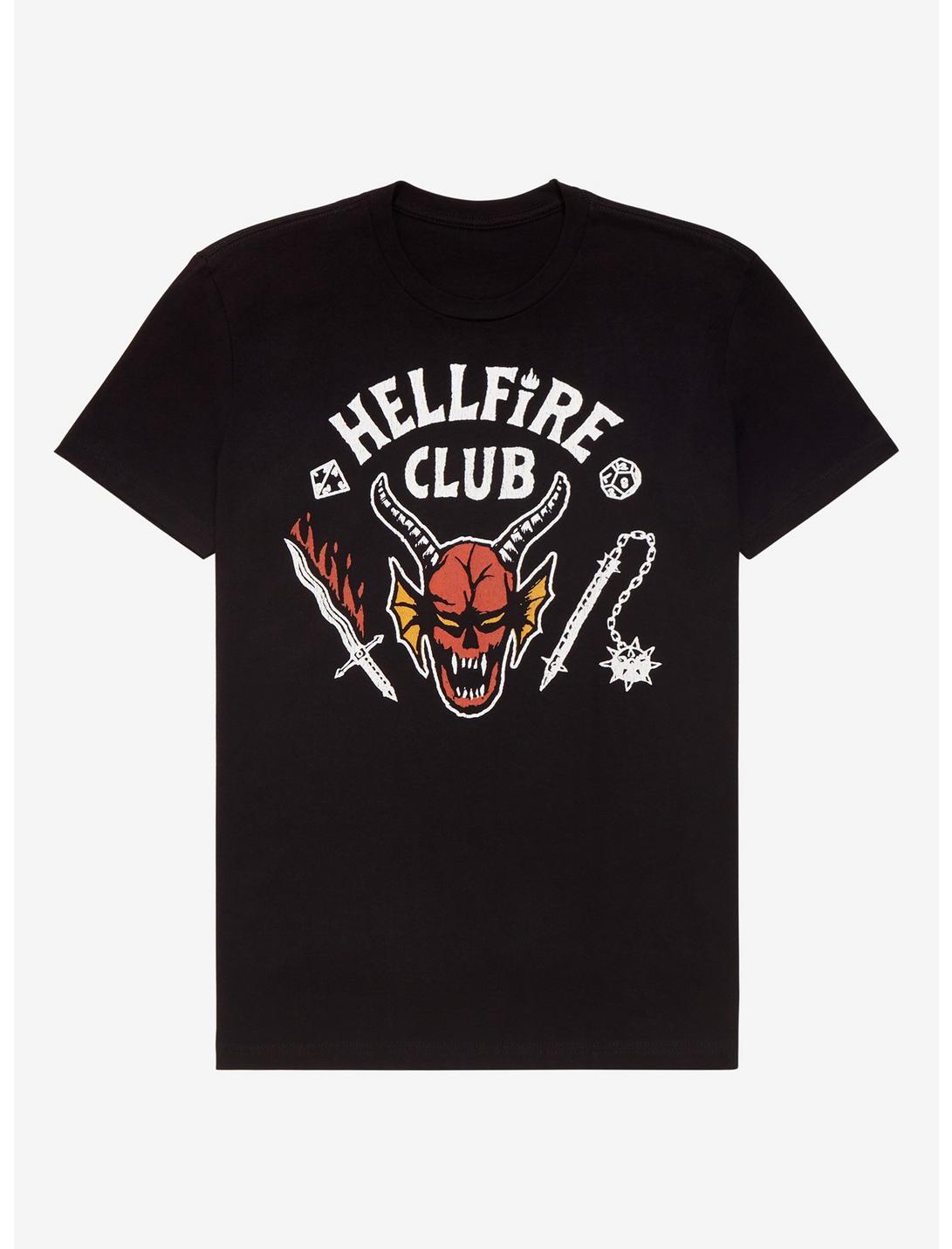 Stranger Things Hellfire Club T-Shirt - BoxLunch Exclusive, CHARCOAL  BLACK, hi-res
