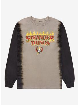 Stranger Things Flaming Logo Dip-Dye Long Sleeve T-Shirt - BoxLunch Exclusive, , hi-res