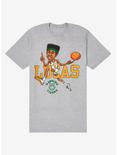 Stranger Things Lucas Hawkins Basketball T-Shirt - BoxLunch Exclusive, HEATHER GREY, hi-res