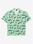 Our Universe A Goofy Movie Camping Scenes Woven Button-Up - BoxLunch Exclusive, MINT, hi-res