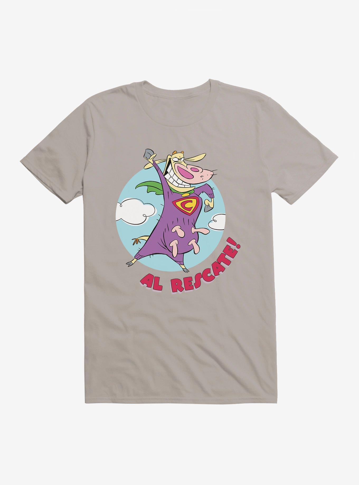 Cartoon Network Cow And Chicken Al Rescate T-Shirt, LIGHT GREY, hi-res