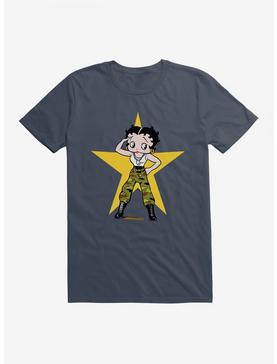 Betty Boop Army Camo and Stars T-Shirt, , hi-res