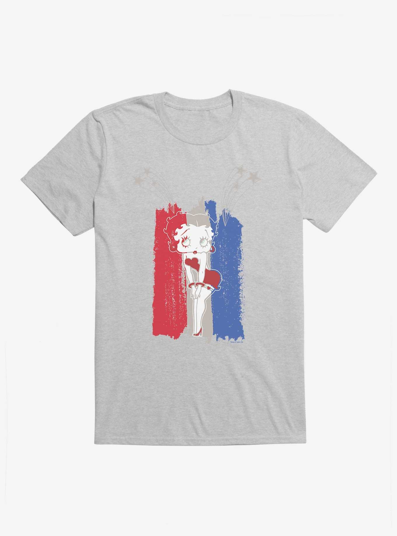 Betty Boop Red and Blue Fireworks T-Shirt, , hi-res