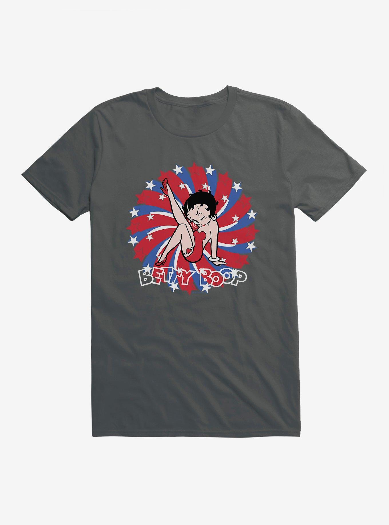 Betty Boop Red and Blue Splash T-Shirt