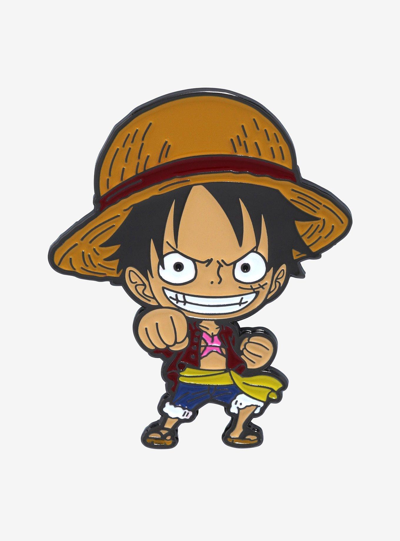 One Piece Monkey D. Luffy Chibi Pose Enamel Pin , , hi-res