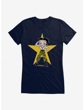 Betty Boop Army Camo and Stars Girls T-Shirt, , hi-res