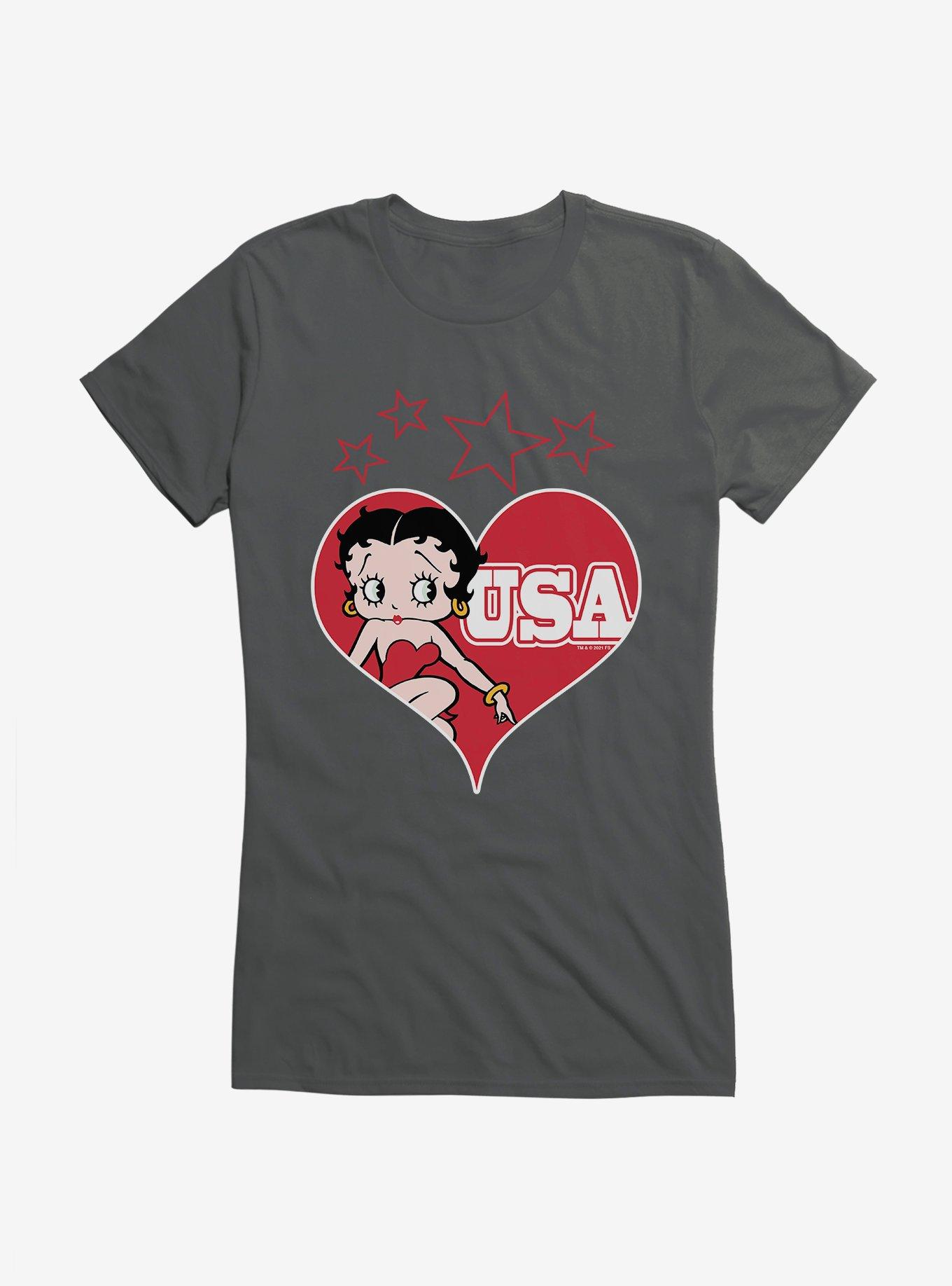 Betty Boop Love USA Girls T-Shirt, , hi-res