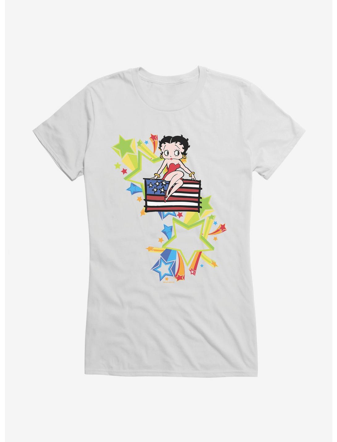 Betty Boop USA Rainbow Heart and Stars Girls T-Shirt, , hi-res