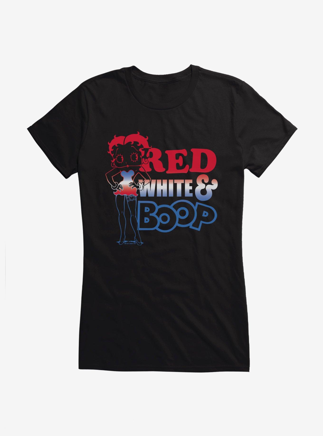 Betty Boop White and Blue Girls T-Shirt