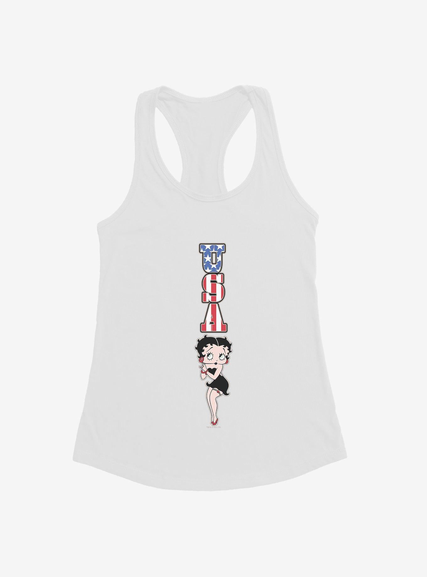 Betty Boop Americana USA Girls Tank, WHITE, hi-res