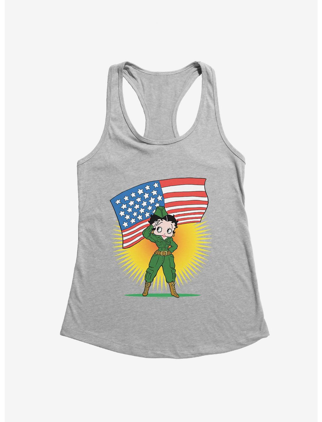 Betty Boop Army Soldier Salute Girls Tank, , hi-res