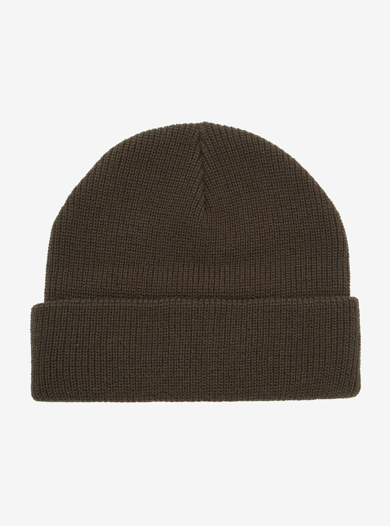 Brown Knit Beanie, , hi-res