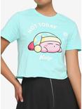 Kirby Not Today Sleeping Crop Girls T-Shirt, MULTI, hi-res