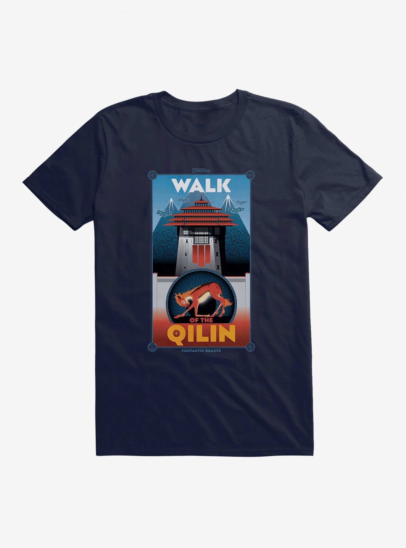 Fantastic Beasts Walk Of The Qilin T-Shirt, NAVY, hi-res