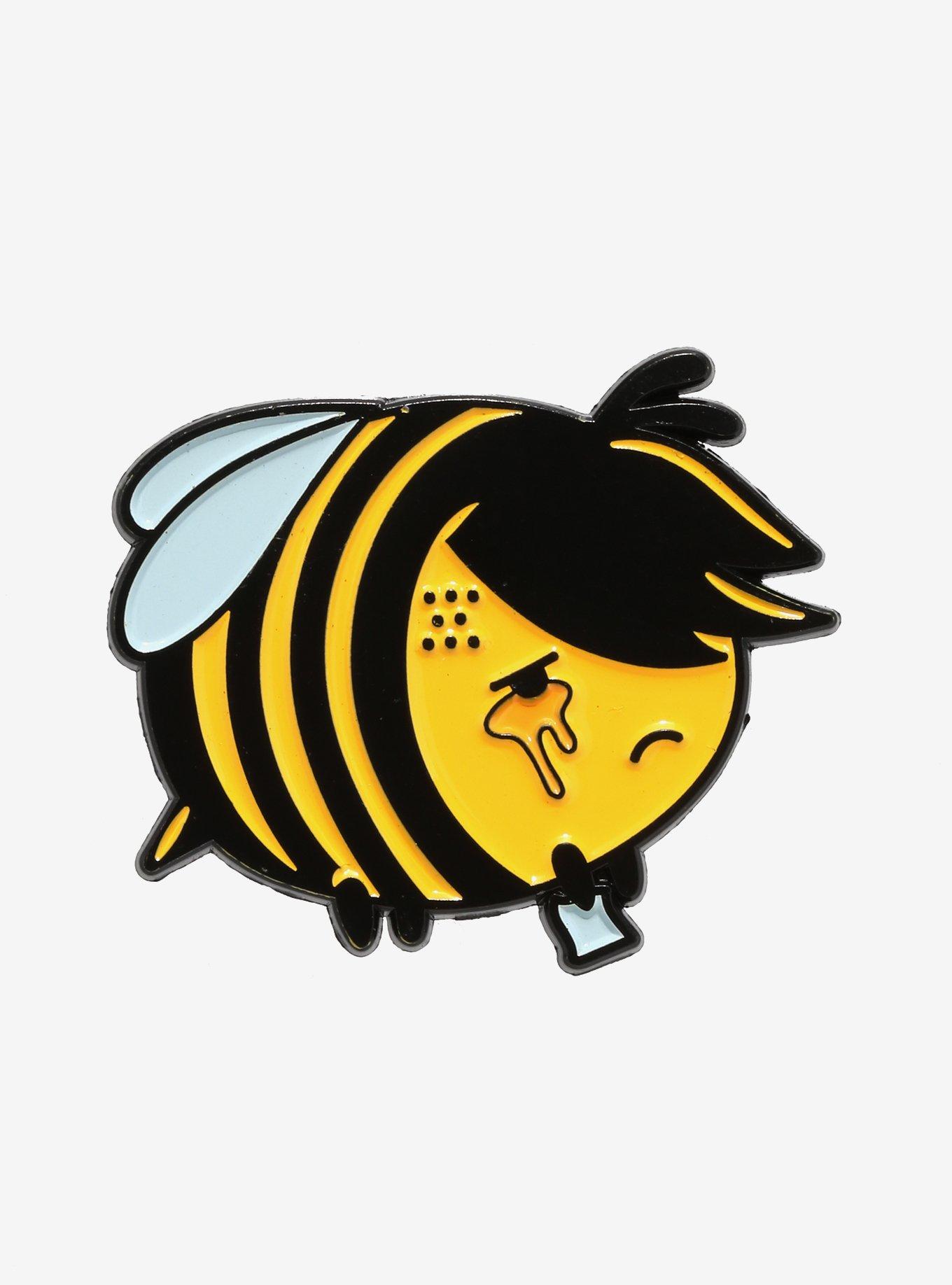 Emo Bee Enamel Pin, , hi-res