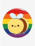 Bee Rainbow Pride 3 Inch Button, , hi-res