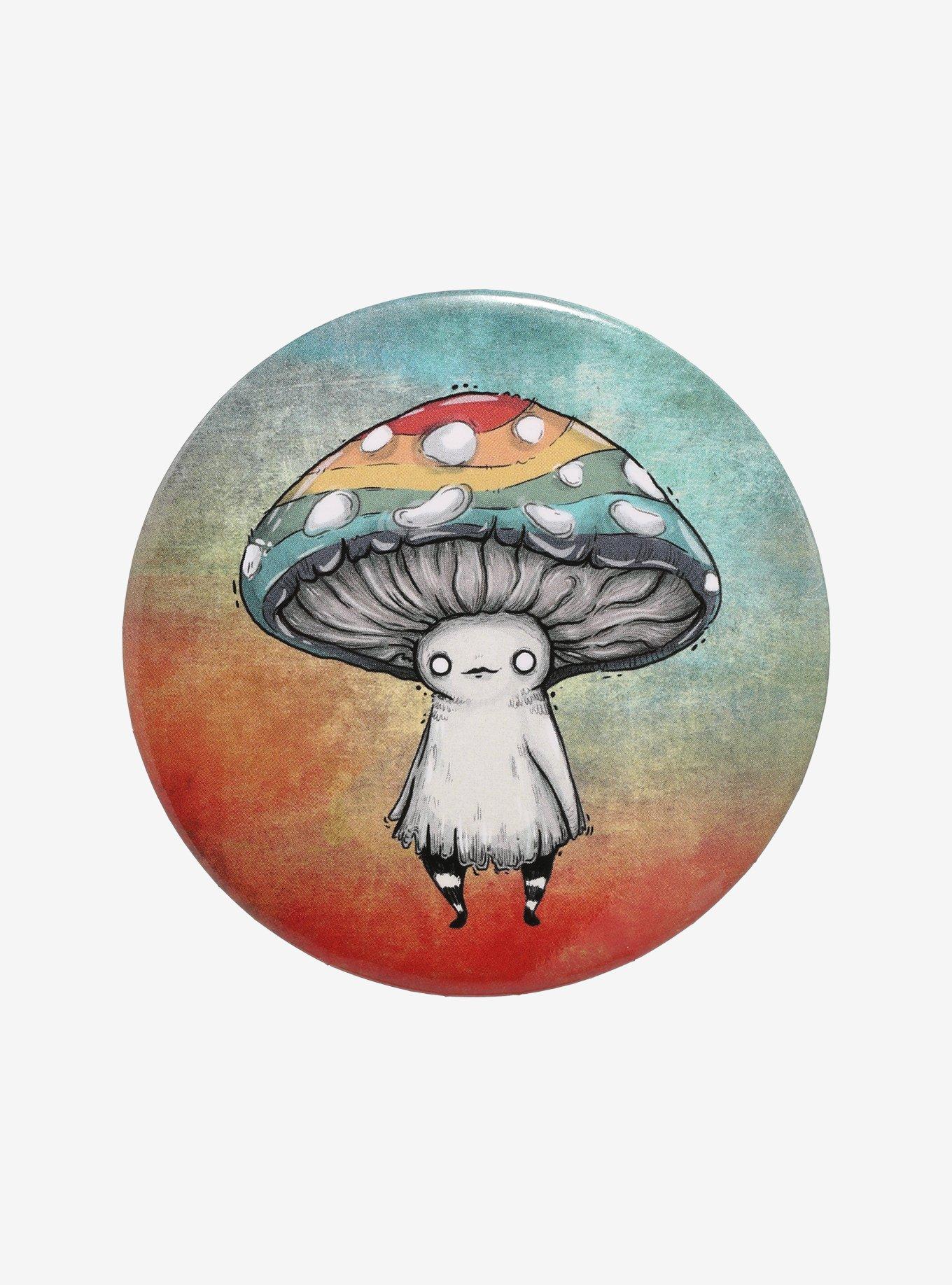 Rainbow Mushroom 3 Inch Button By Guild Of Calamity, , hi-res