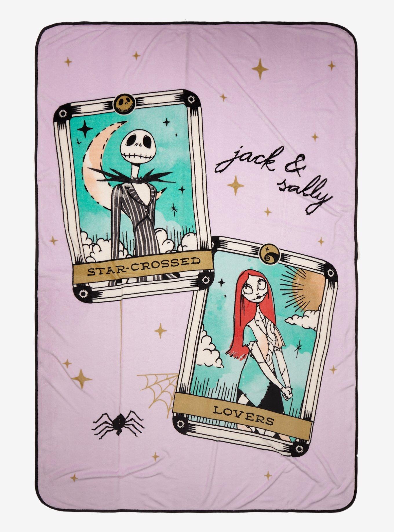 The Nightmare Before Christmas Tarot Card Throw Blanket