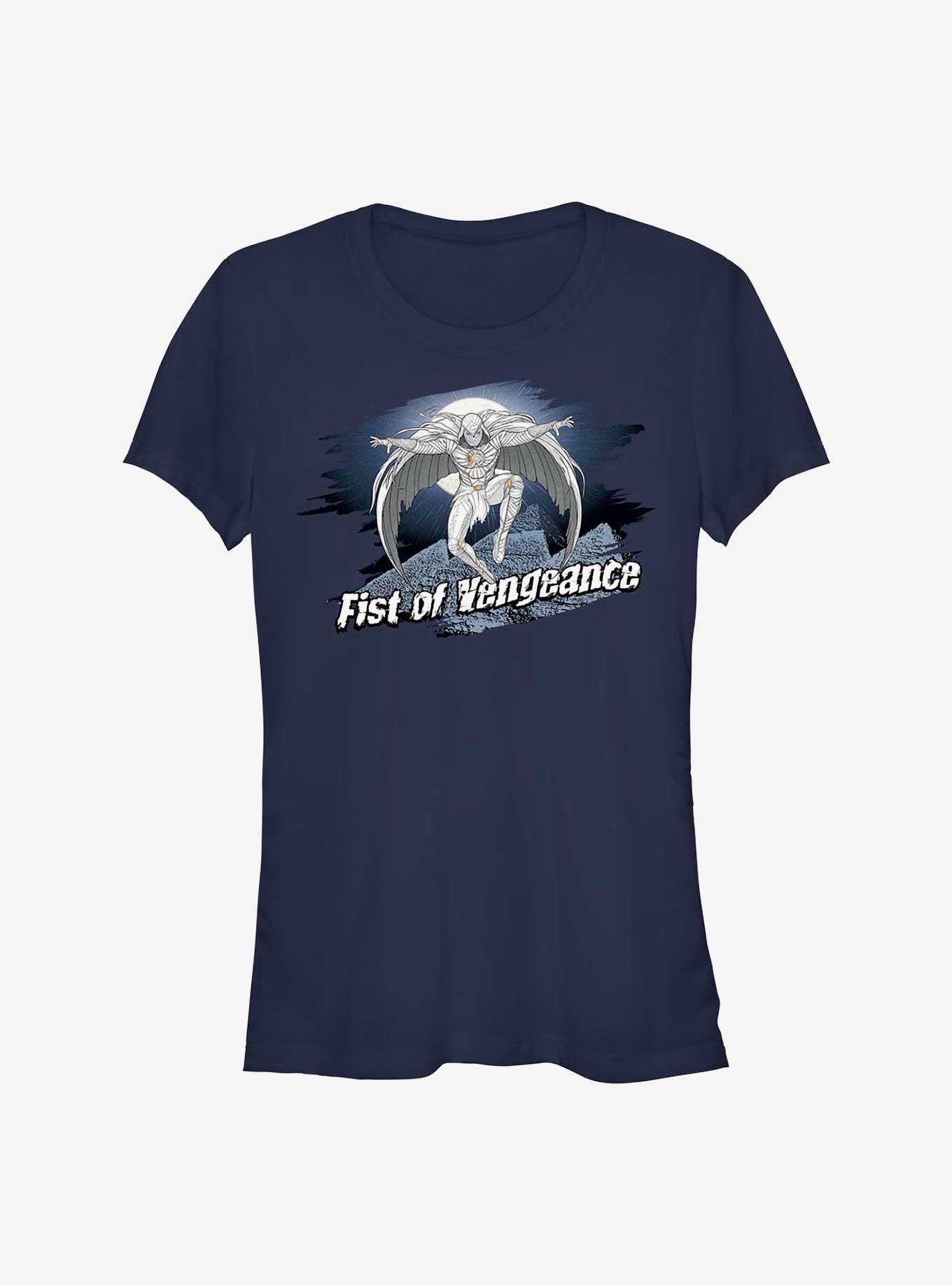 Marvel Moon Knight Fist of Vengeance Badge Girls T-Shirt, NAVY, hi-res