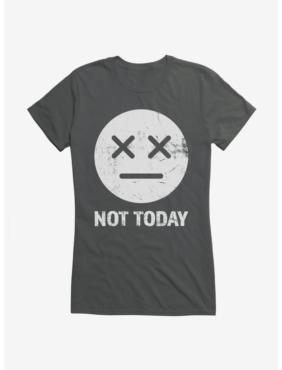 ICreate Not Today Yellow Girls T-Shirt, CHARCOAL, hi-res