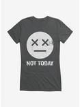 ICreate Not Today Yellow Girls T-Shirt, CHARCOAL, hi-res