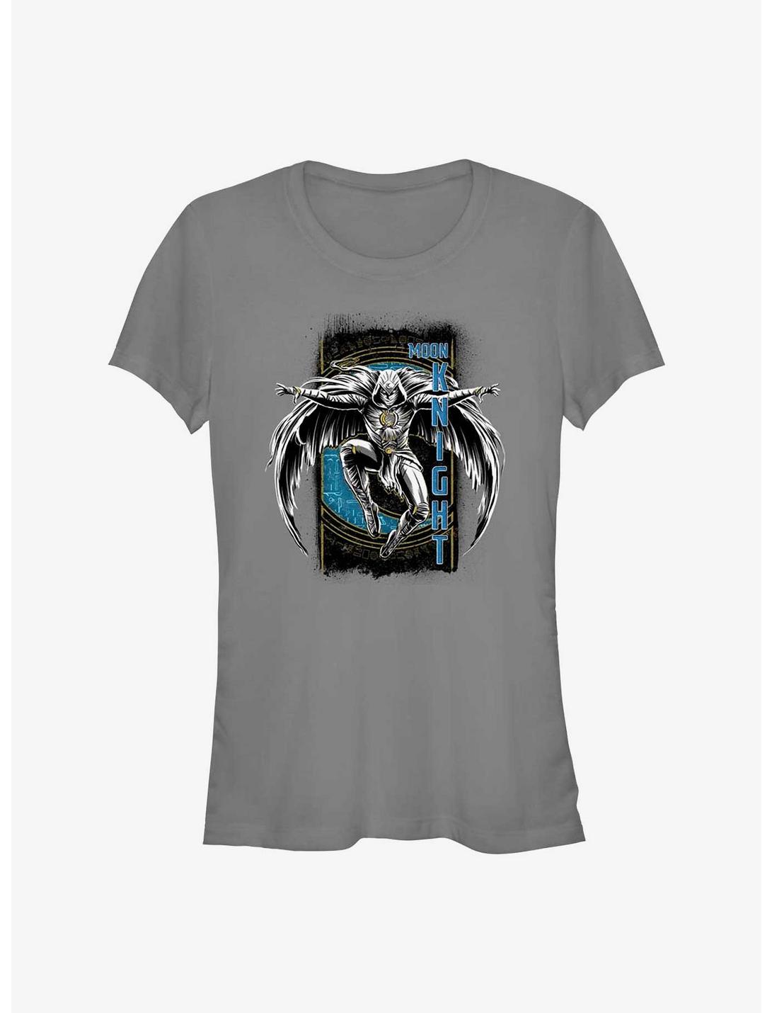 Marvel Moon Knight Grunge Badge Girls T-Shirt, CHARCOAL, hi-res