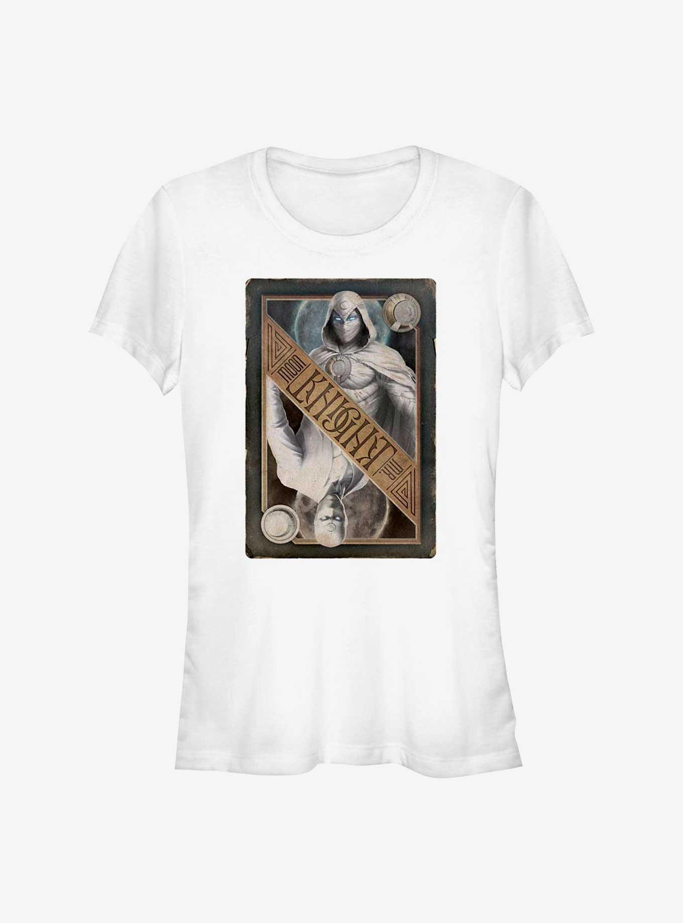 Marvel Moon Knight Playing Card Girls T-Shirt, WHITE, hi-res