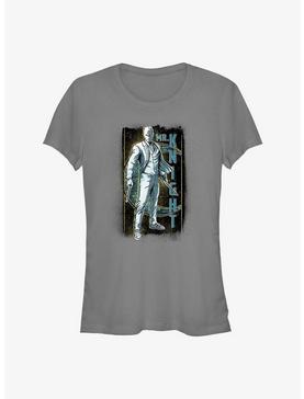 Marvel Moon Knight Mr. Knight Grunge Badge Girls T-Shirt, CHARCOAL, hi-res