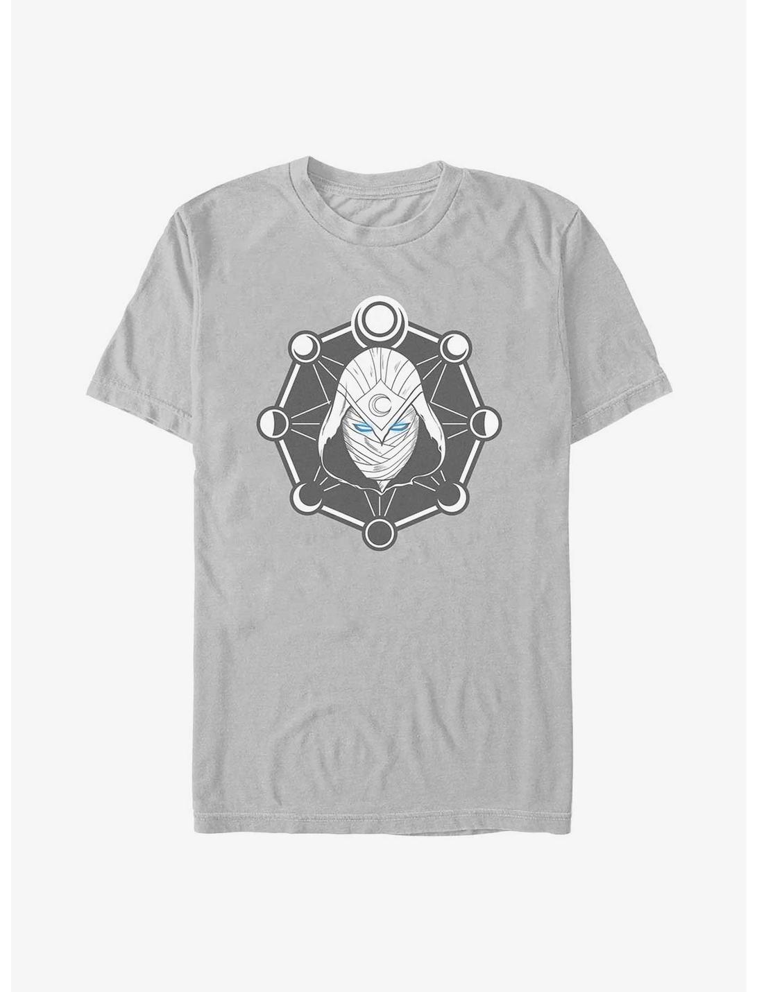 Marvel Moon Knight Mask Logo T-Shirt, SILVER, hi-res
