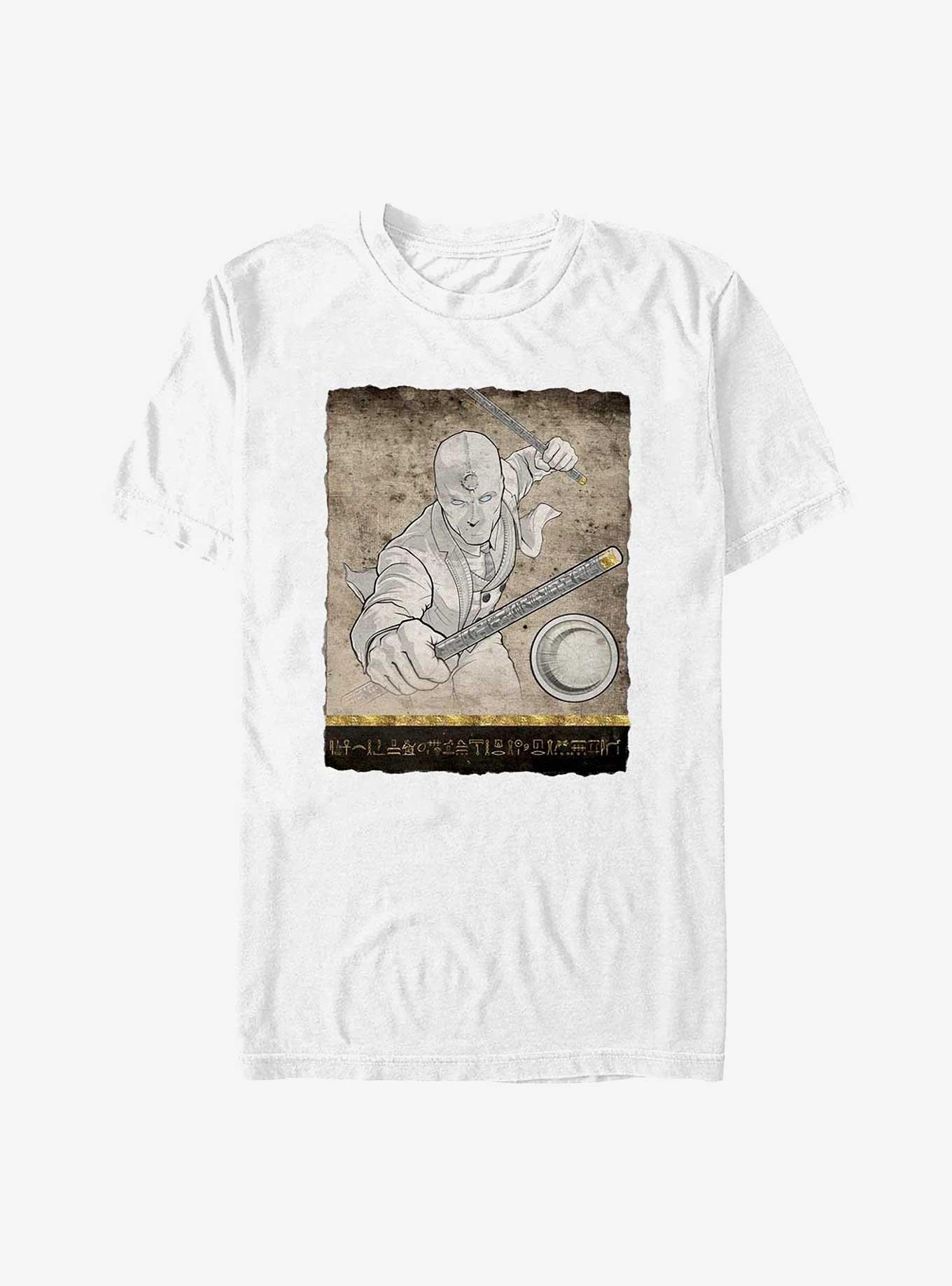 Marvel Moon Knight Mr. Knight Scroll Fragment T-Shirt, WHITE, hi-res