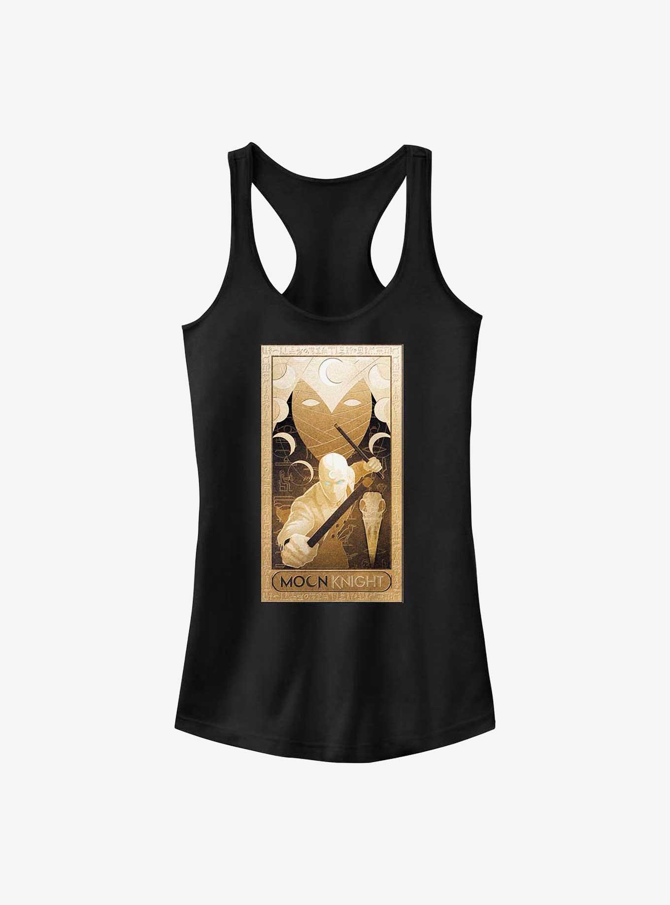 Marvel Moon Knight Gold Glyphs Poster Girls Tank, BLACK, hi-res