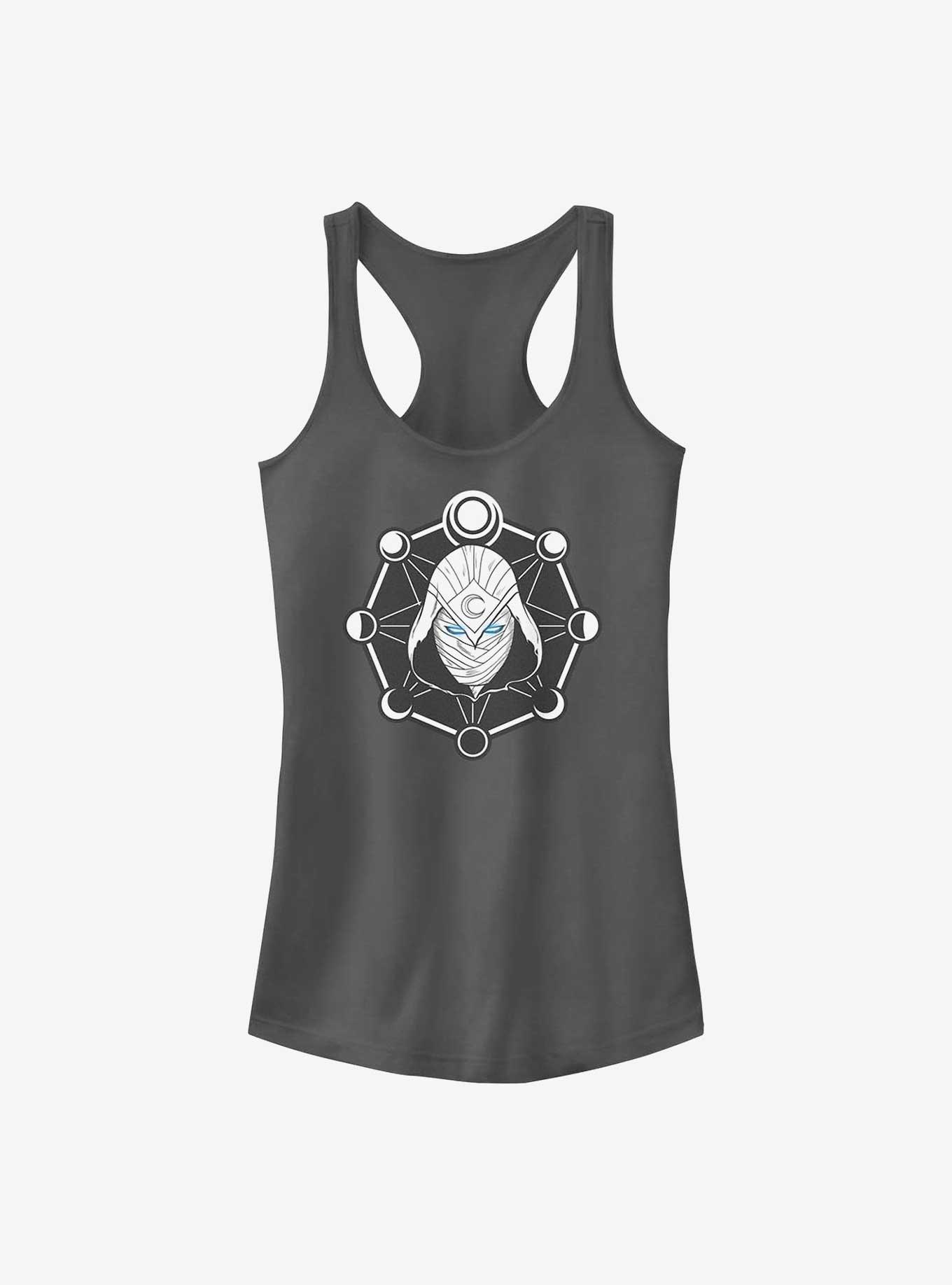 Marvel Moon Knight Mask Logo Girls Tank, CHARCOAL, hi-res