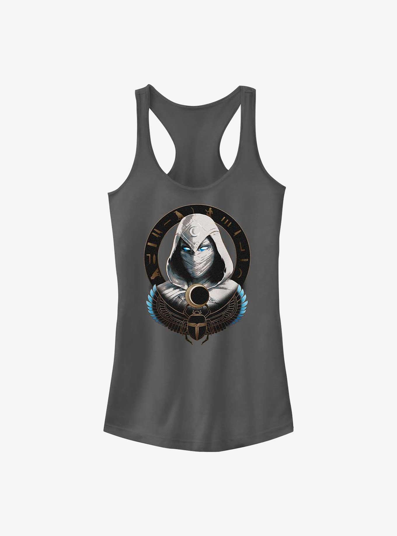 Marvel Moon Knight Mask Badge Girls Tank, CHARCOAL, hi-res