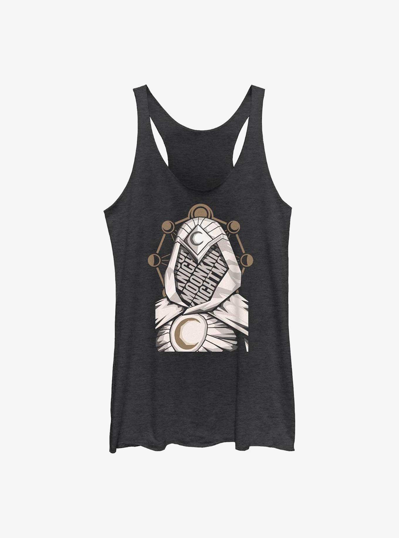 Marvel Moon Knight Paper Cut Moon Girls Tank, BLK HTR, hi-res