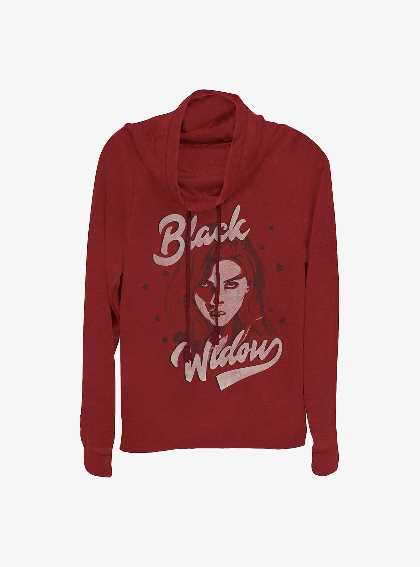 Marvel Black Widow Girls Cowl Neck Long Sleeve Top, , hi-res
