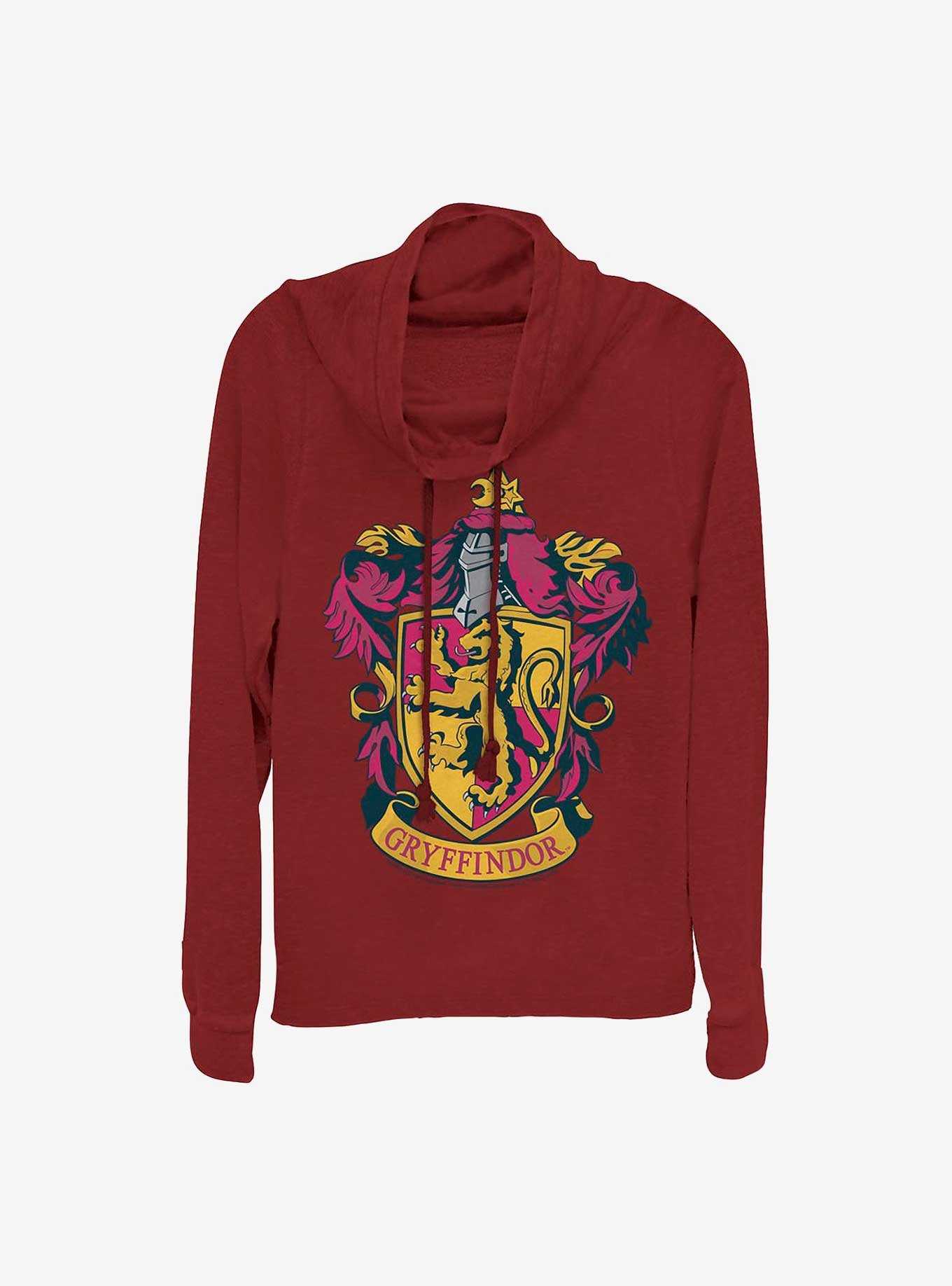 Harry Potter Gryffindor House Crest Girls Cowl Neck Long Sleeve Top, , hi-res