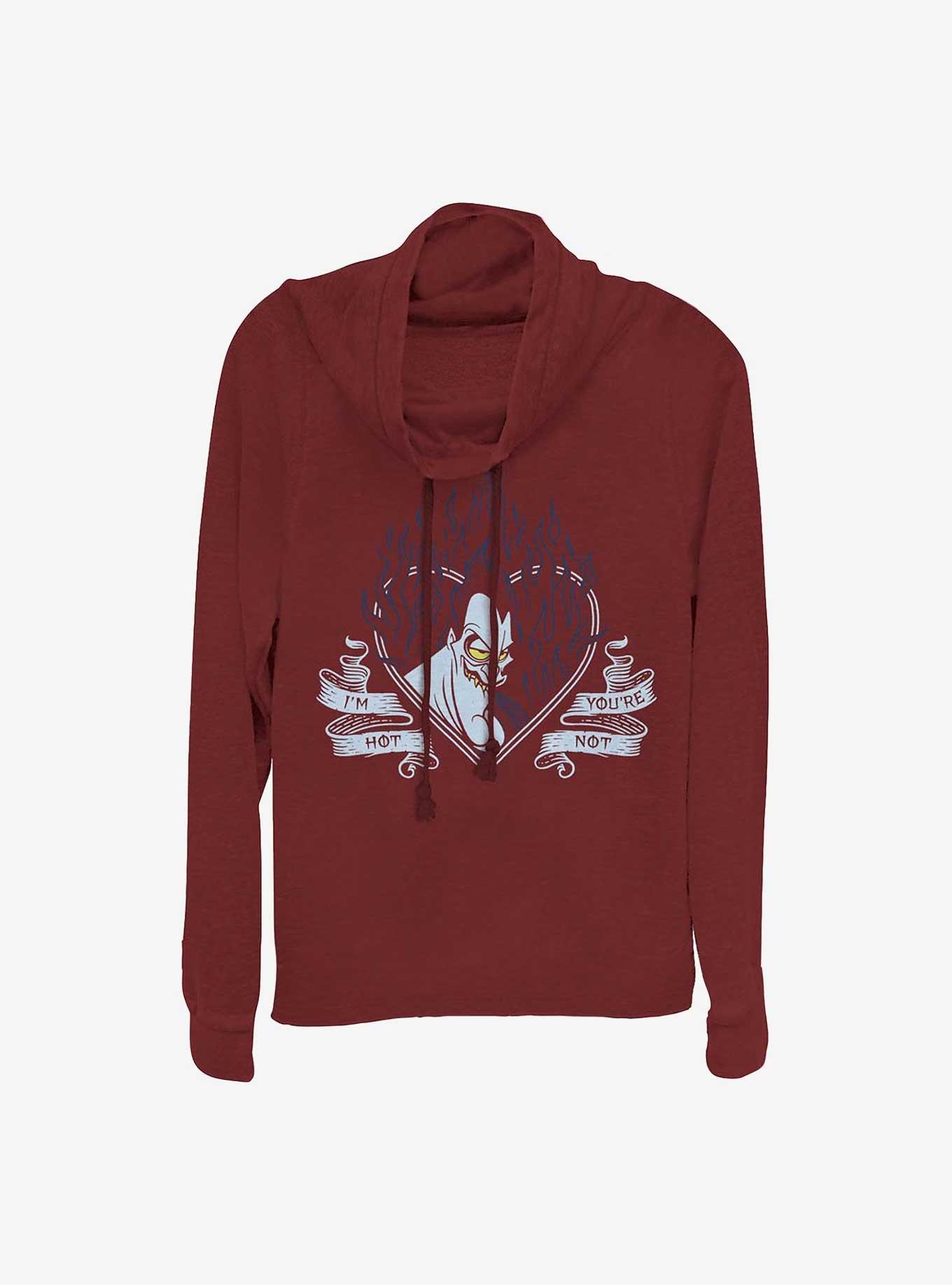 Disney Hercules Hades I'm Hot You're Not Girls Cowl Neck Long Sleeve Top, , hi-res