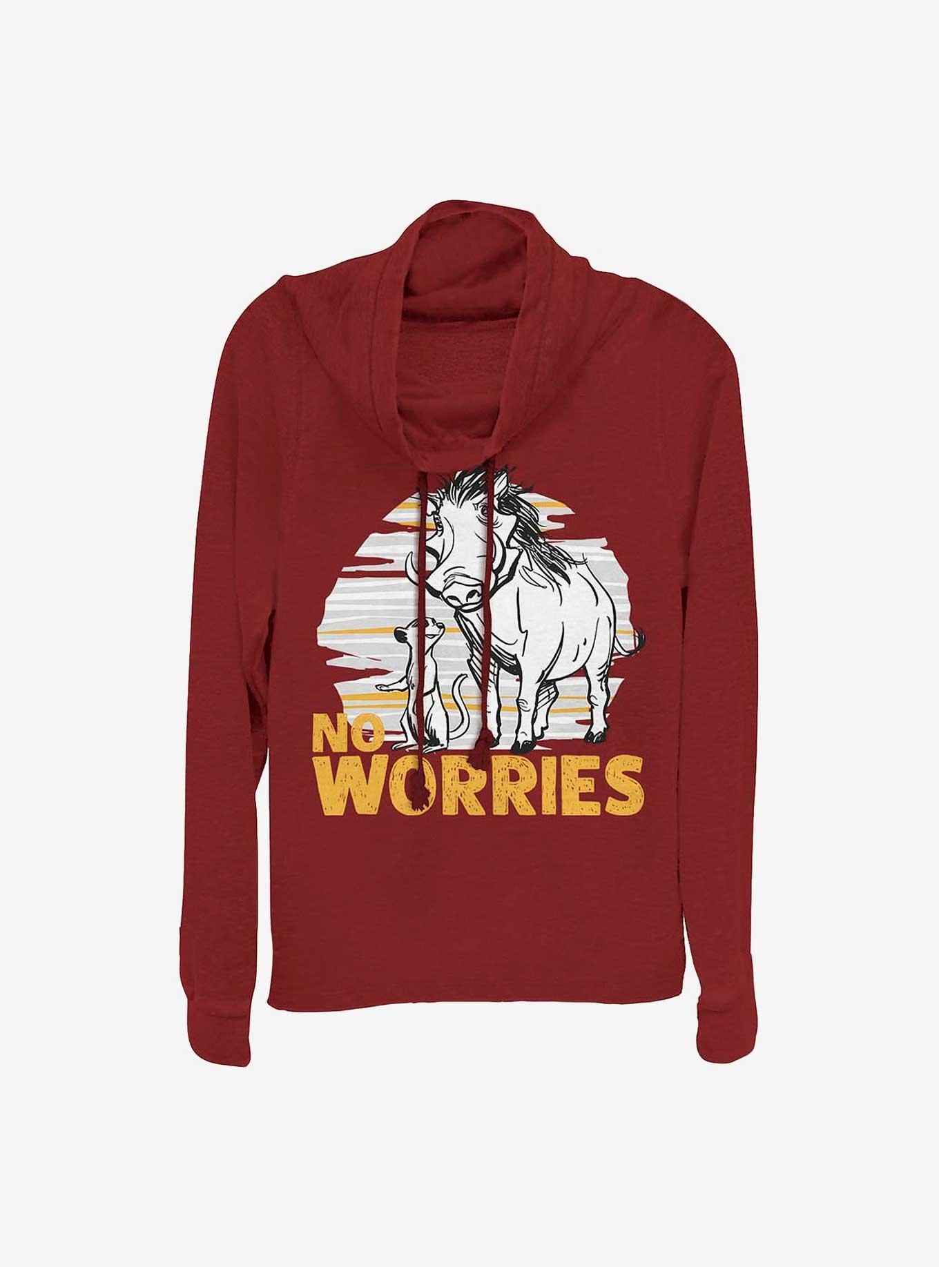 Disney The Lion King Live Action No Worries Club Girls Cowl Neck Long Sleeve Top, , hi-res