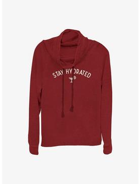 Stay Hydrated Girls Cowl Neck Long Sleeve Top, , hi-res