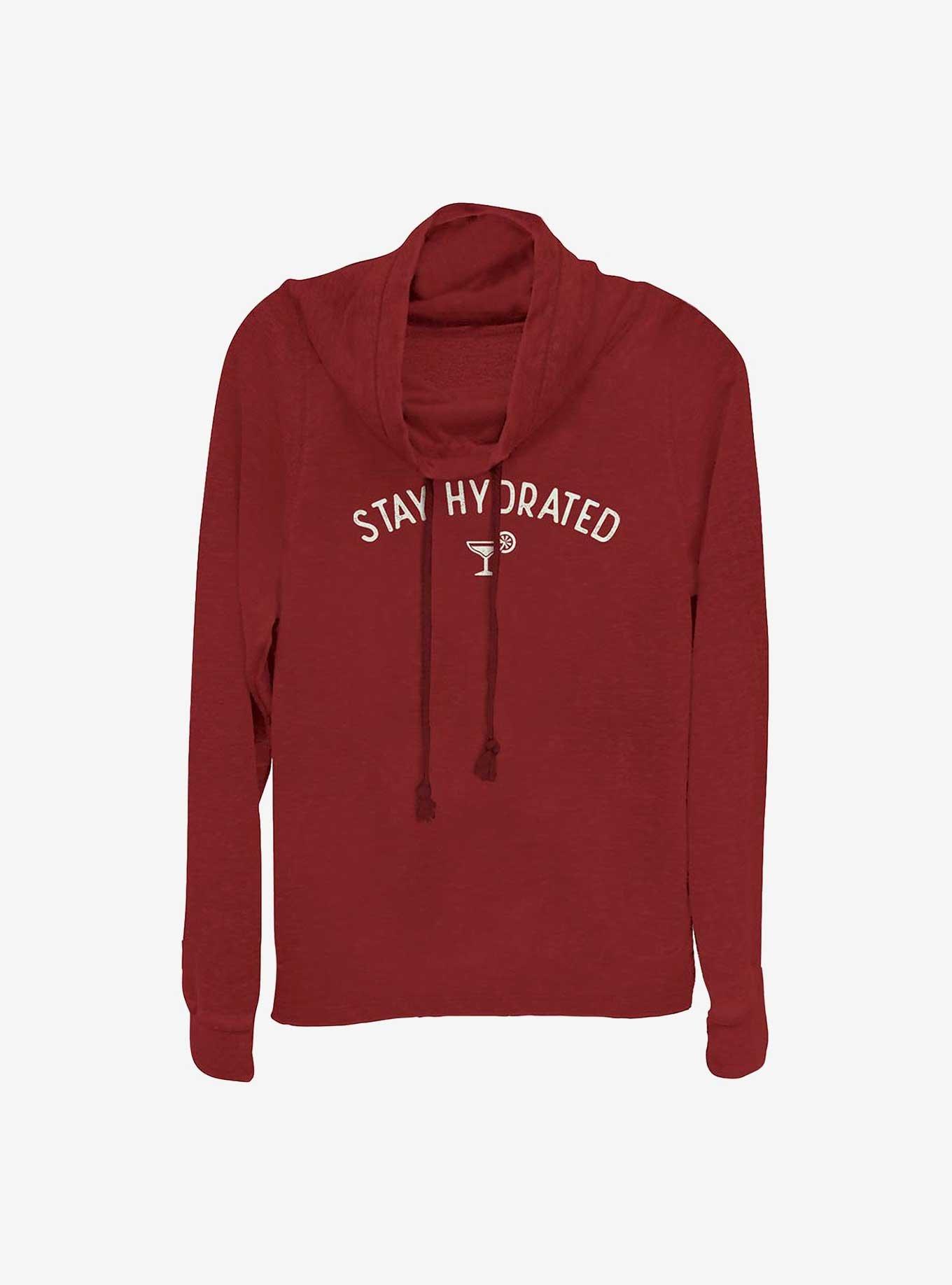 Stay Hydrated Girls Cowl Neck Long Sleeve Top, , hi-res