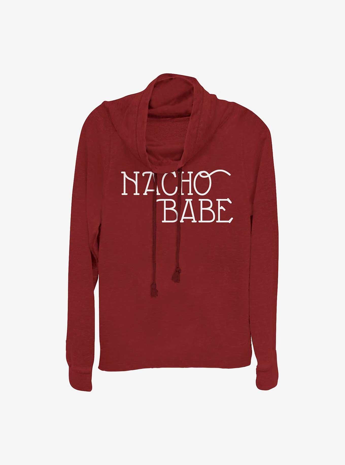 Nacho Babe Girls Cowl Neck Long Sleeve Top, SCARLET, hi-res