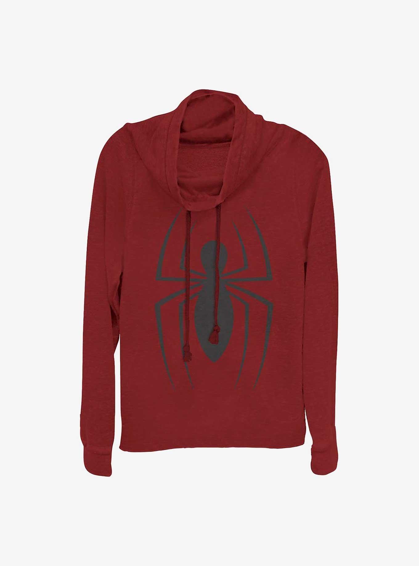 Marvel Spider-Man Spider Original Girls Cowl Neck Long Sleeve Top, SCARLET, hi-res