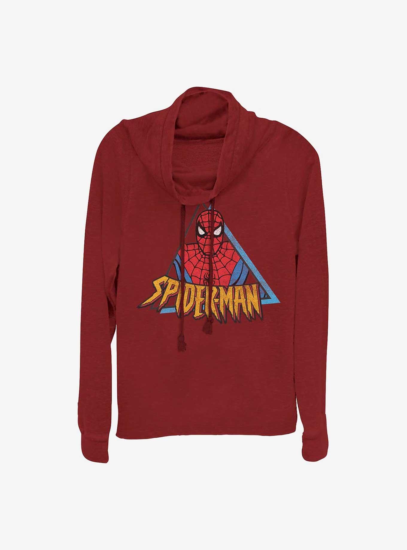 Marvel Spider-Man Triangle Girls Cowl Neck Long Sleeve Top