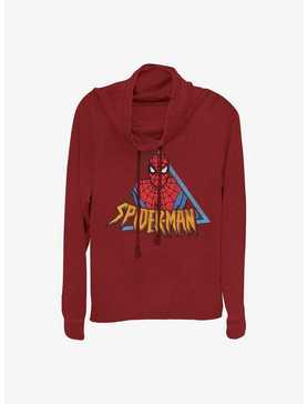 Marvel Spider-Man Triangle Girls Cowl Neck Long Sleeve Top, , hi-res