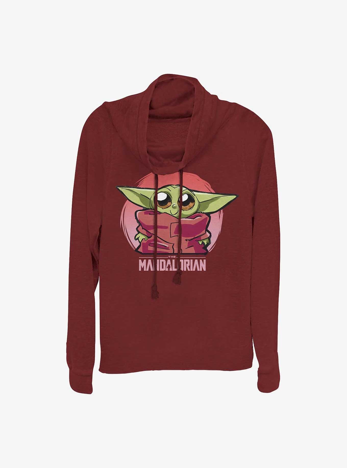 Star Wars The Mandalorian Cute Baby Heart Girls Cowl Neck Long Sleeve Top, , hi-res