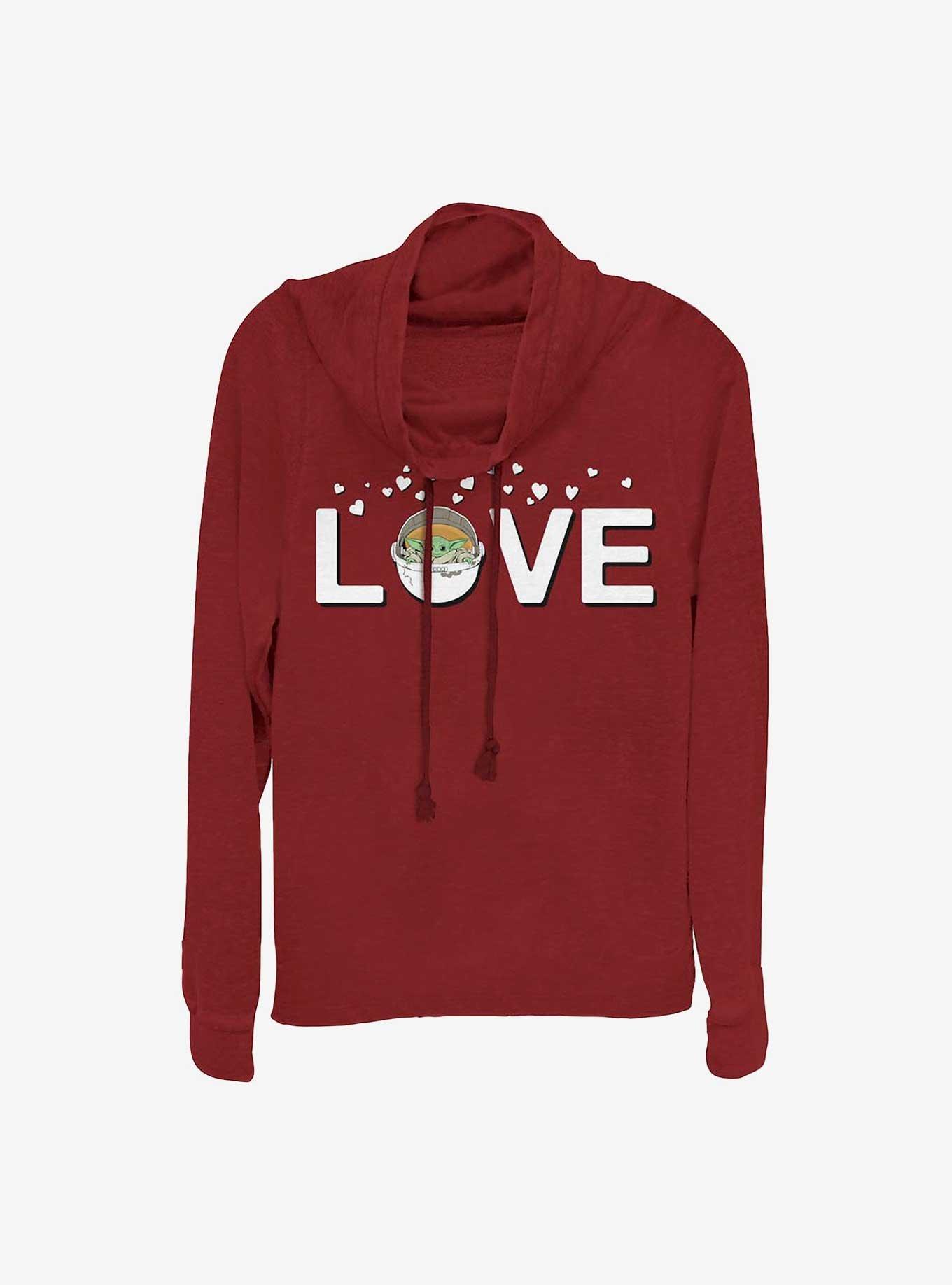 Star Wars The Mandalorian The Child Love Girls Cowl Neck Long Sleeve Top, , hi-res